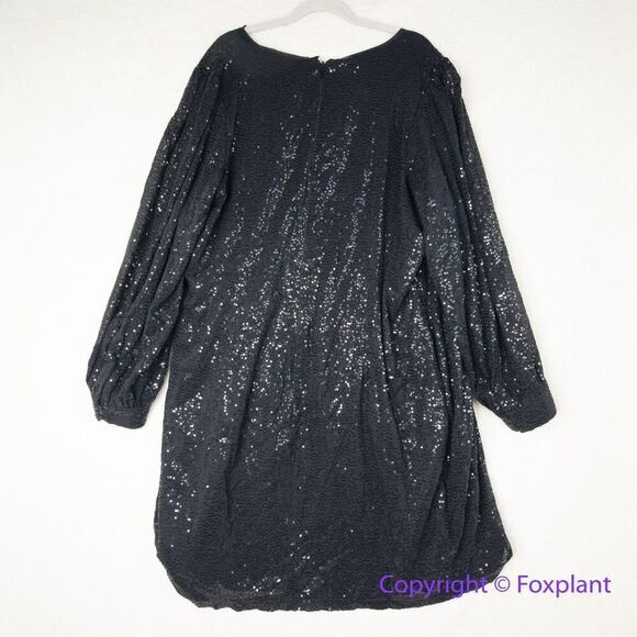 New! City Chic Nadia Dress sequin‎ long sleeve black, plus size 24 - Picture 11 of 15